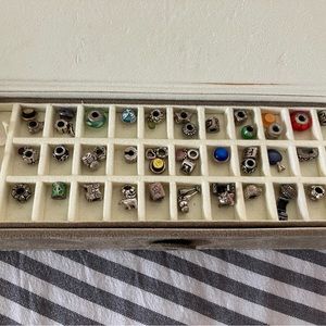 Pandora box and collection of charms and bracelets